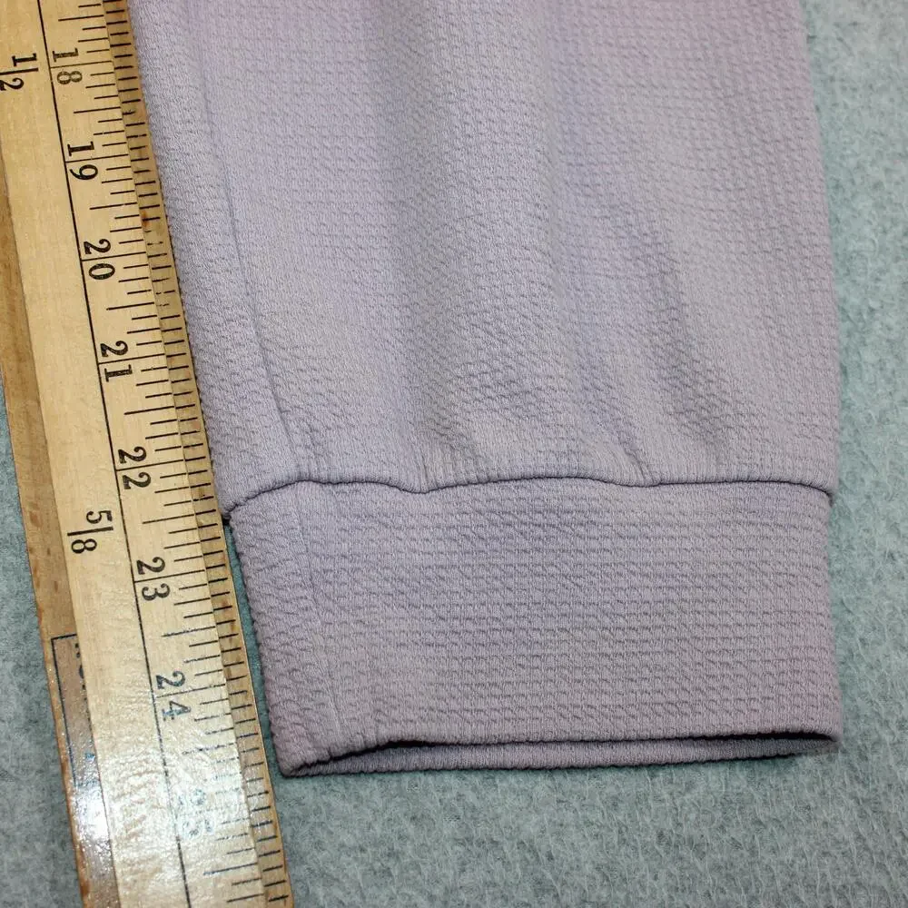 Eileen Fisher Hoodie Jogger Pants Set Women Large Purple Waffle Knit Loungewear